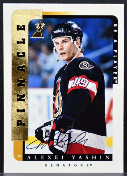 1996-97 Pinnacle Be a Player Autographs Alexei Yashin Ottawa Senators Auto 3735