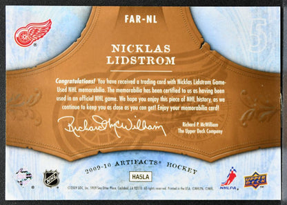 2009-10 Upper Deck Artifacts Frozen Nicklas Lidstrom Red Wings Jersey 1955