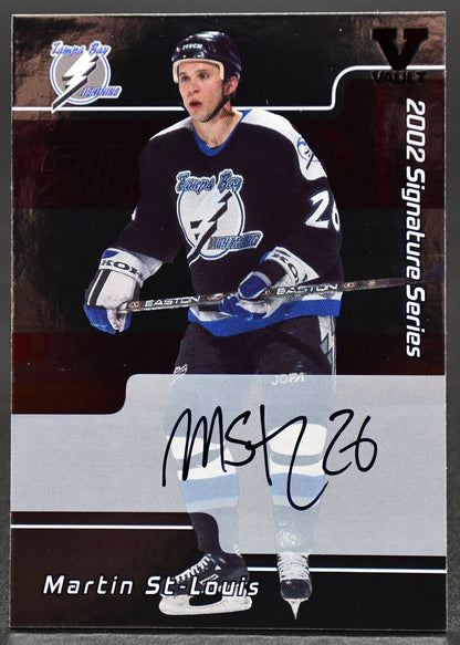 2002-03 In The Game 2002 Signature Series Martin St-louis Lightning Auto
