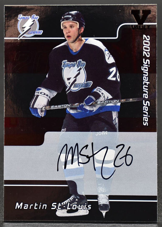 2002-03 In The Game 2002 Signature Series Martin St-louis Lightning Auto