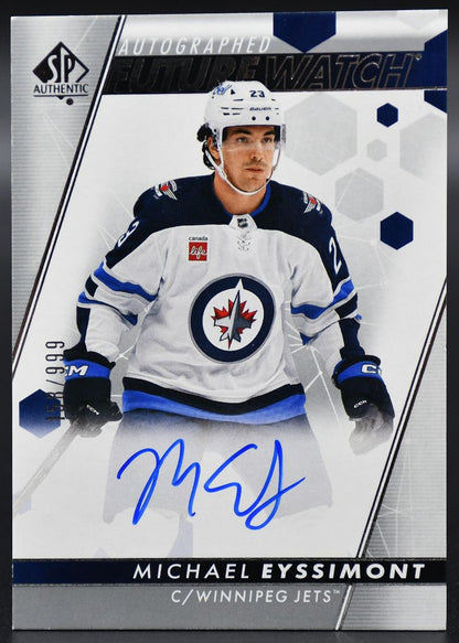 2022-23 SP Authentic Michael Eyssimont 138 Winnipeg Jets RC Auto 158/999