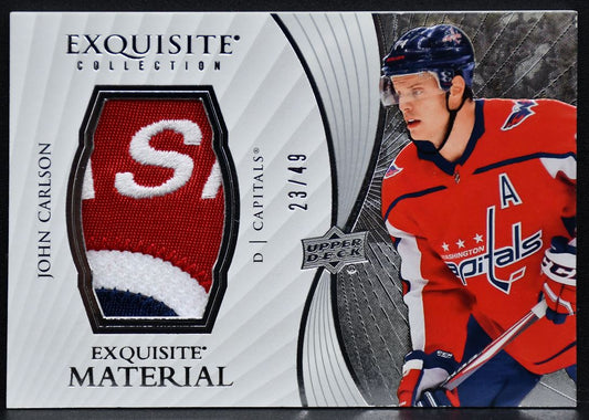 20-21 UD Black Diamond Exquisite Collection Materials Carlson Capitals /49 Patch 3514