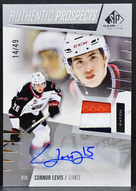 2023-24 SP Game Used CHL Authentic Prospects Patch Levis Auto 14/49 Patch 9589