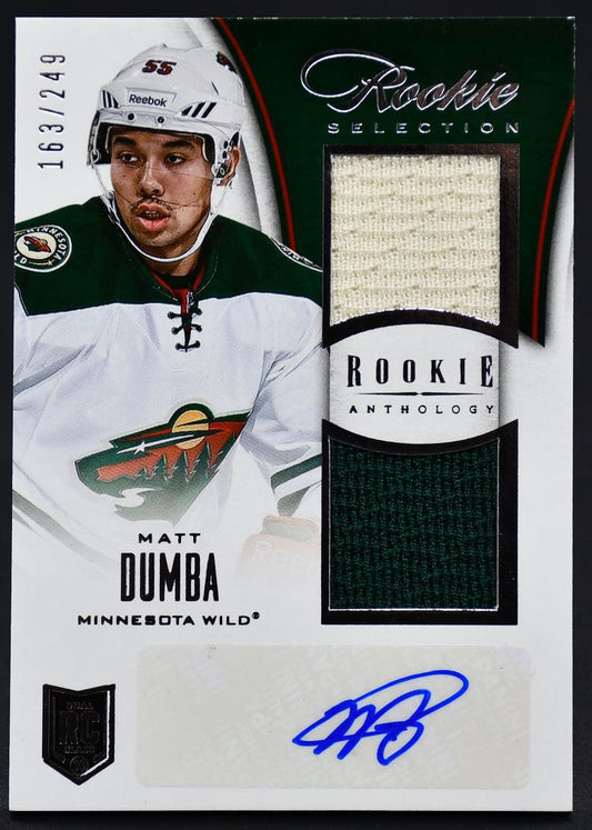 2013-14 Panini Rookie Anthology Matt Dumba 156 RC Auto 163/249 Jersey