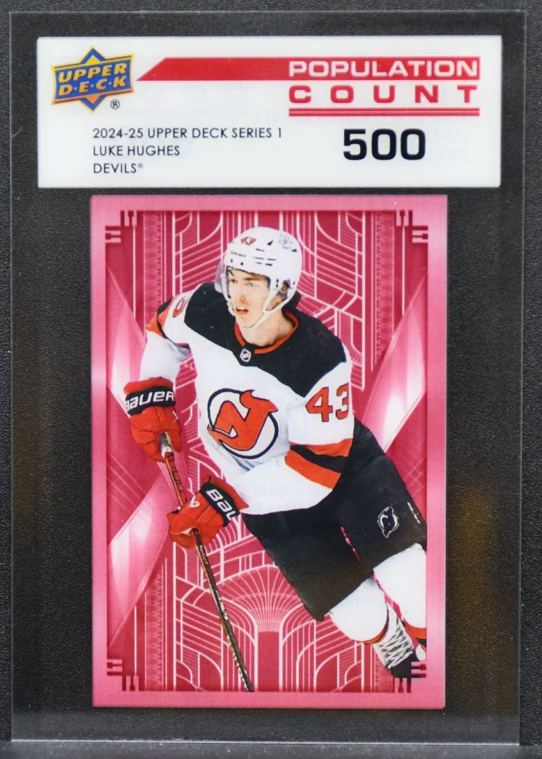 2024-25 UD Series 1 Population Count 500 Luke Hughes PC-11 New Jersey Devils 8991