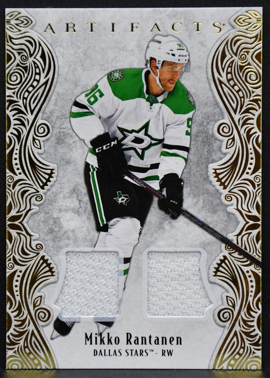 2025-26 UD Artifacts Material Gold Mikko Rantanen 8 Dallas Stars 169/299 Jersey 2325