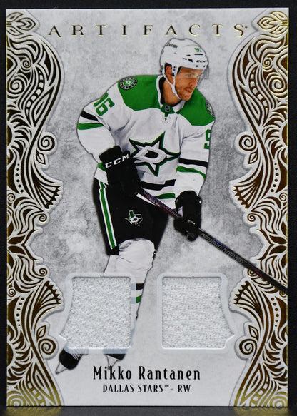 2025-26 UD Artifacts Material Gold Mikko Rantanen 8 Dallas Stars 169/299 Jersey 2325