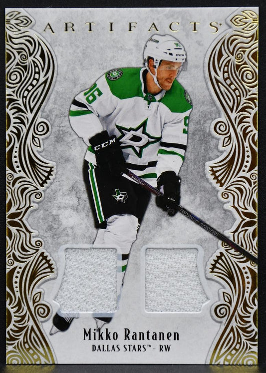 2025-26 UD Artifacts Material Gold Mikko Rantanen 8 Dallas Stars 169/299 Jersey 2325