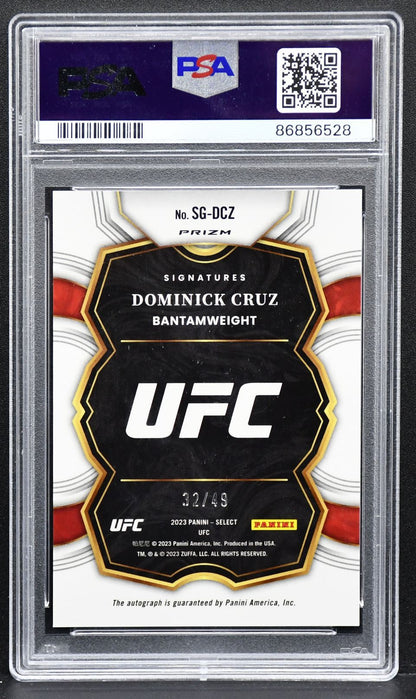 2023-24 Panini Select UFC Signature - Purple Prizm Dominick Cruz SG-DCZ Auto /49