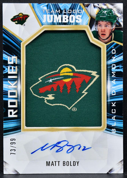 2022-23 UD Black Diamond Team Logo Jumbos Boldy RTL-BO RC Auto Patch 2620
