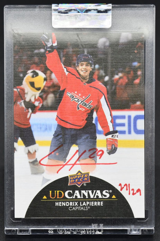 2021-22 UD Clear Cut UD Canvas Signatures Hendrix Lapierre CS-HL Auto 27/29
