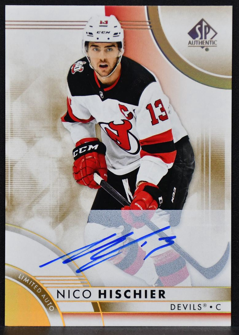 2023-24 SP Authentic Limited Auto Nico Hischier 29 New Jersey Devils Auto 5594