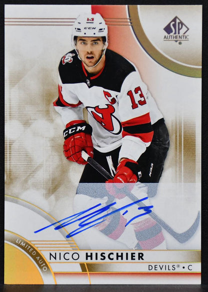 2023-24 SP Authentic Limited Auto Nico Hischier 29 New Jersey Devils Auto 5594