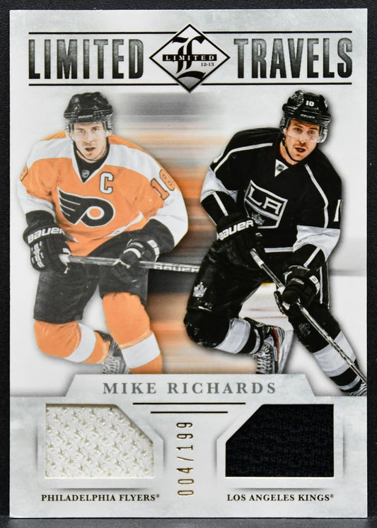 2012-13 Panini Limited Travels Dual Jerseys Mike Richards 004/199 Jersey 9707