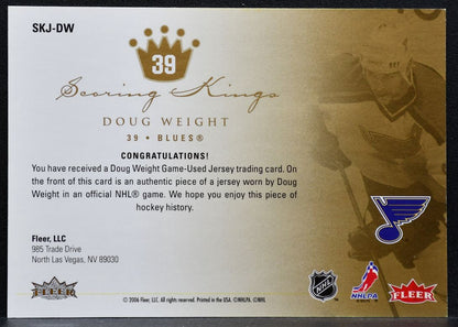 2006-07 Fleer Ultra Scoring Kings Jerseys Doug Weight SKJ-DW Blues Jersey 9662