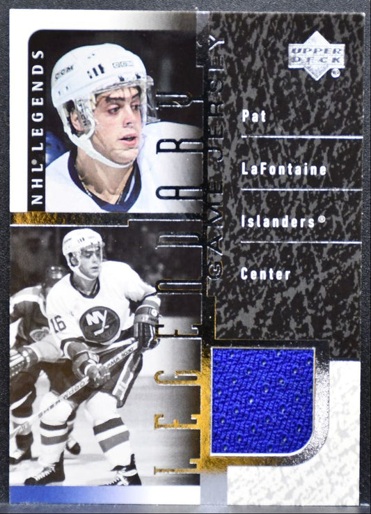 2000-01 UD Legends Legendary Game Jerseys Pat LaFontaine Islanders Jersey 3322