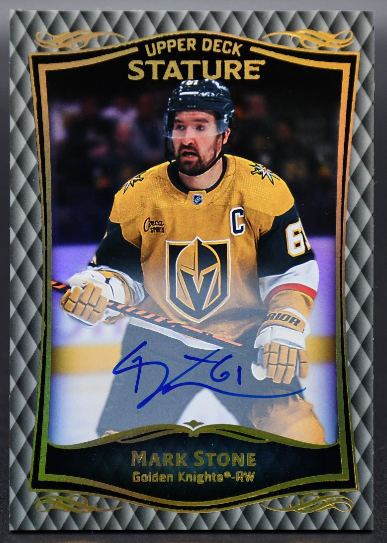 2023-24 UD Stature Update - Auto Mark Stone 10 Vegas Golden Knights Auto