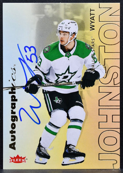 2025-26 Flair Autographics Wyatt Johnston A-WJ Dallas Stars Auto 6934