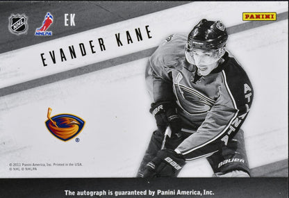 2010-11 Panini Zenith Yours Truly, Evander Kane EK Auto 6553