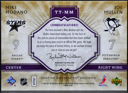 2007-08 UD Artifacts Tundra Tandems Metallic Purple Modano/Mullen 8786