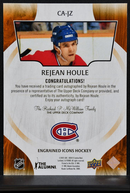 2024-25 Upper Deck Engrained Icons Auto Rejean Houle CA-JZ Canadiens Auto 2409