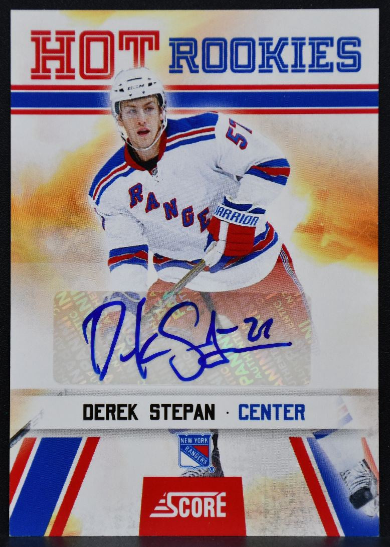 2010-11 Score Signatures Hot Rookies Derek Stepan 552 Rangers RC Auto 2506