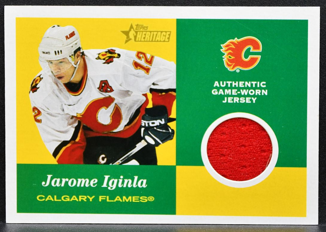 2001-02 Topps Heritage Jerseys Jarome Iginla J-JI Calgary Flames Jersey 9813