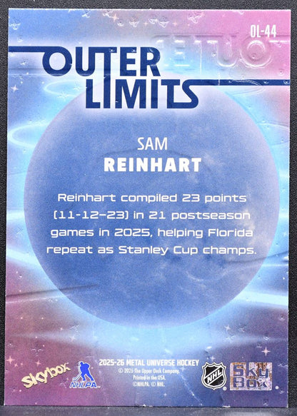 2025-26 SkyBox Metal Universe Outer Limits Sam Reinhart OL-44 Panthers 1167