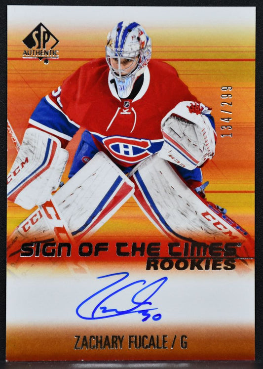 2015-16 SP Authentic Sign of the Times Rookies Fucale SOTR-ZF RC Auto 3696