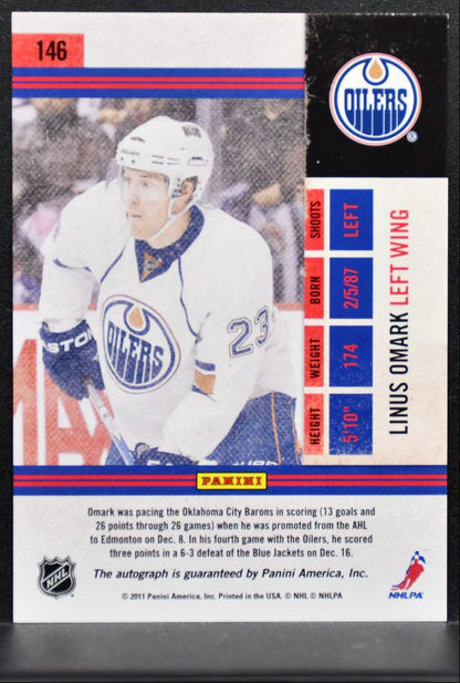 2010-11 Playoff Contenders Season Ticket Rookie Auto Linus Omark RC Auto 1205