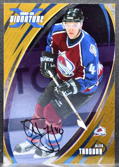 2002-03 In The Game Signature Series Gold Auto Alex Tanguay Avalanche Auto 5535