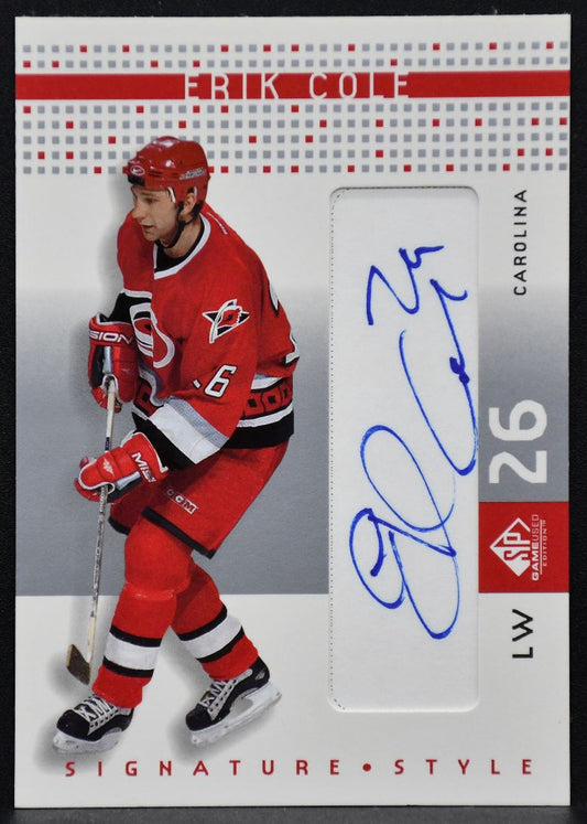 2002-03 SP Game Used Signature Style Erik Cole SS-EC Auto 3641