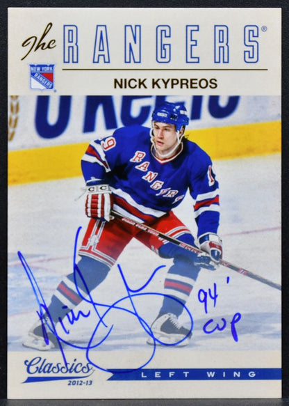 2012-13 Panini Classics Signatures Kypreos 59 New York Rangers Auto 0966