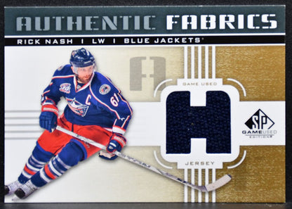 2011-12 SP Game Used Authentic Fabrics Rick Nash AF-RN Jackets Jersey 4668