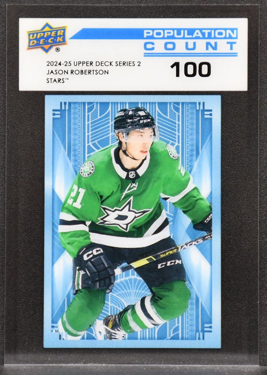 2024-25 UD Series 2 Population Count 100 Jason Robertson PC-40 Dallas Stars
