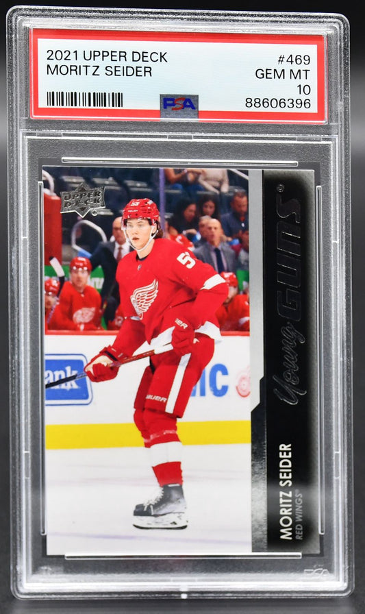 2021-22 UD Series 2 Moritz Seider 469 Detroit Red Wings RC