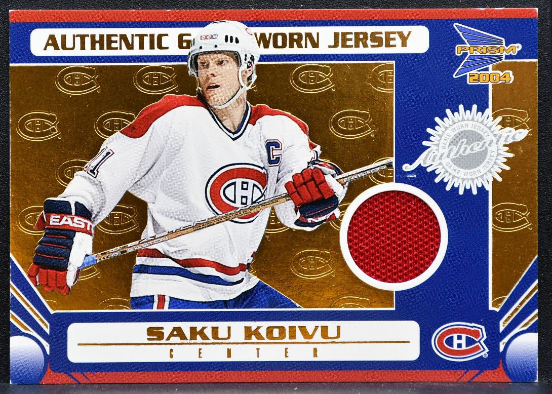 2003-04 Pacific Prism Jersey Saku Koivu 123 Canadiens 778/935 Jersey 2370