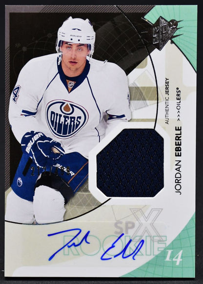 2010-11 SPx Rookie Auto Jersey Jordan Eberle 195 RC Auto Jersey