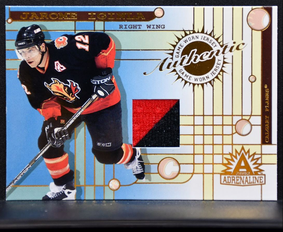 2001-02 Pacific Adrenaline Jersey Jarome Iginla 5 Calgary Flames Jersey 6422