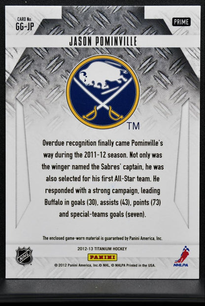 2012-13 Panini Titanium Game-worn Gear Prime Pominville Sabres Patch 4085