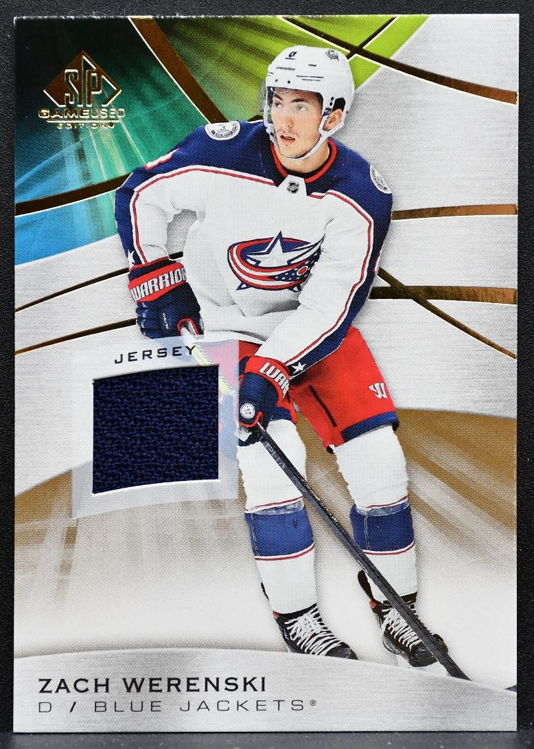 2019-20 SP Game Used Jersey Zach Werenski 3 Columbus Blue Jackets Jersey 6311