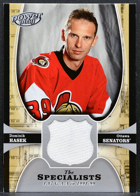 2005-06 UD Power Play The Specialists Dominik Hasek TS-DO Senators Jersey 5227