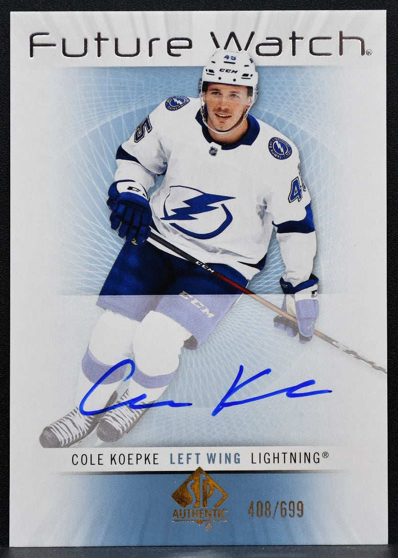 2022-23 SP Authentic Retro Future Watch Auto Cole Koepke Lightning RC Auto 2140