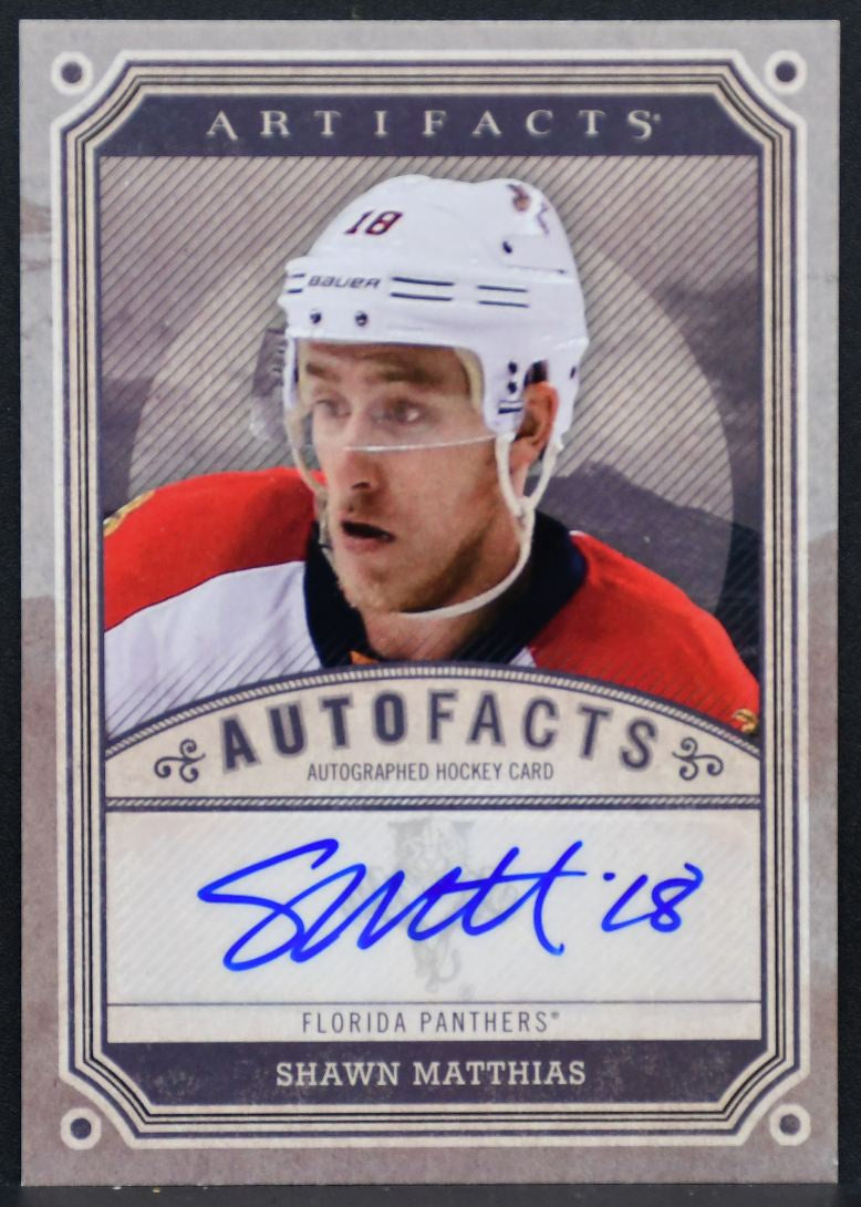 2013-14 Upper Deck Artifacts Autofacts Shawn Matthias A-MA Panthers Auto 8423
