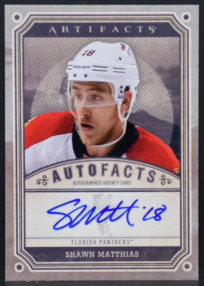 2013-14 Upper Deck Artifacts Autofacts Shawn Matthias A-MA Panthers Auto 8423