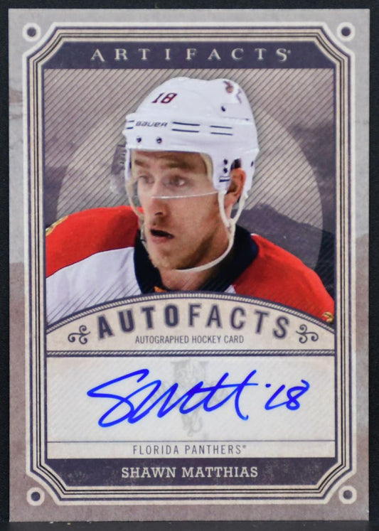 2013-14 Upper Deck Artifacts Autofacts Shawn Matthias A-MA Panthers Auto 8423