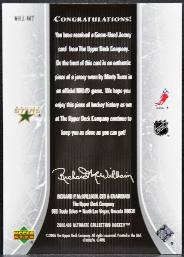 2005-06 UD Ultimate Collection National Heroes Jerseys Turco /225 Jersey 6324