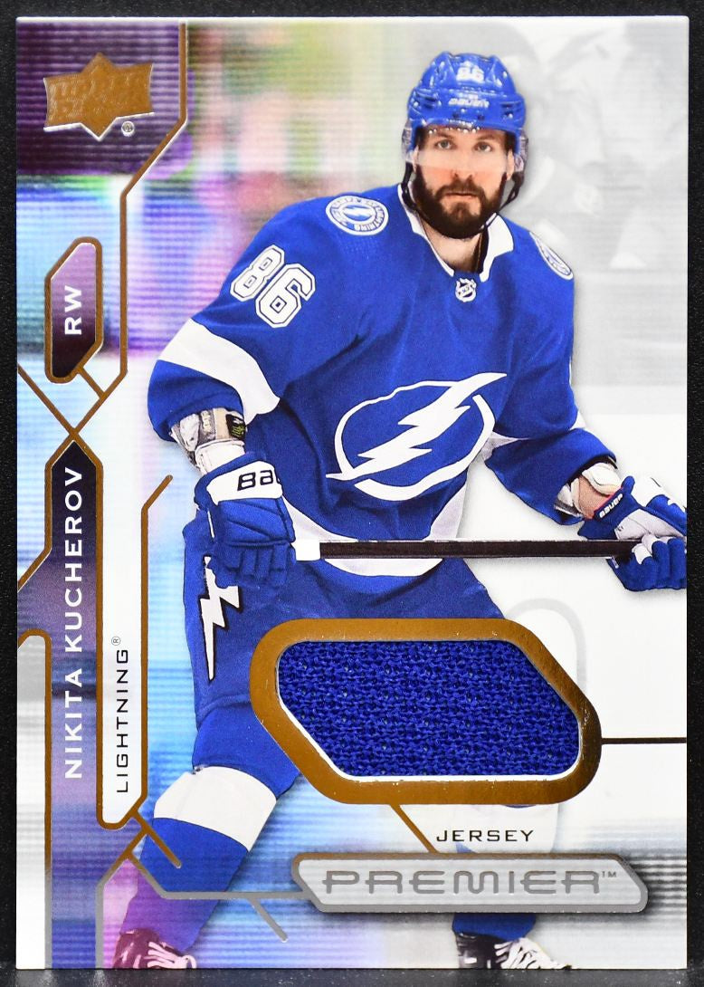 2021-22 UD Premier Hockey Jersey Nikita Kucherov 88 Lightning Jersey 3954