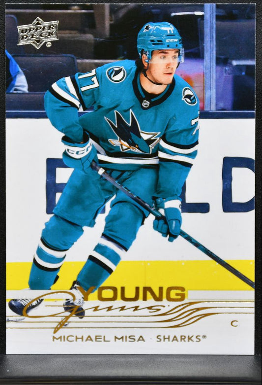 2025-26 Upper Deck Series 2 Young Guns Michael Misa 487 San Jose Sharks RC 0878