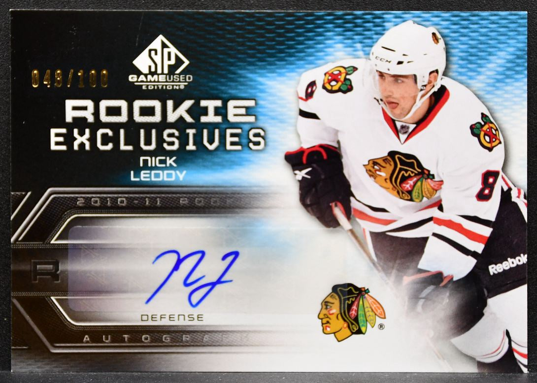 2010-11 SP Game Used Rookie Exclusives Autographs Nick Leddy RC Auto 9967